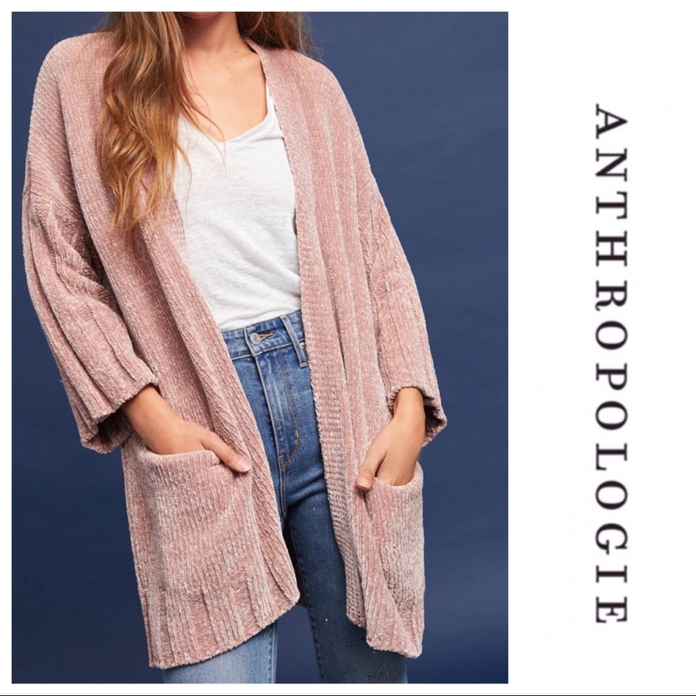Anthropologie Chenille Cardigan - Picture 2 of 6